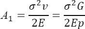 А_1=(?^2 v)/2E=(?^2 G)/2Ep