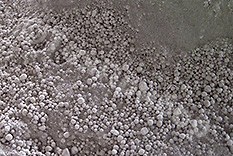 Круглые гранулы обожженной бокситовой глины размером до 5 мм